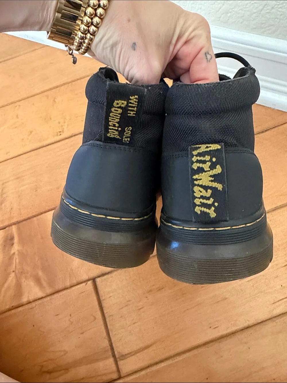 Men's Dr. Martens Black Lace-Up Canvas Boots